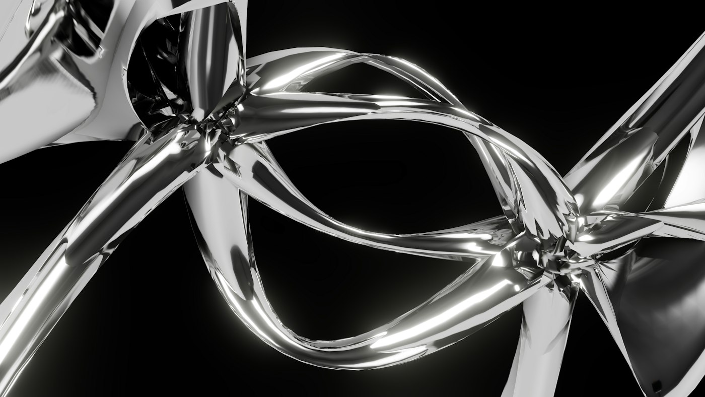 Metal Object 03, machined aluminium on black
